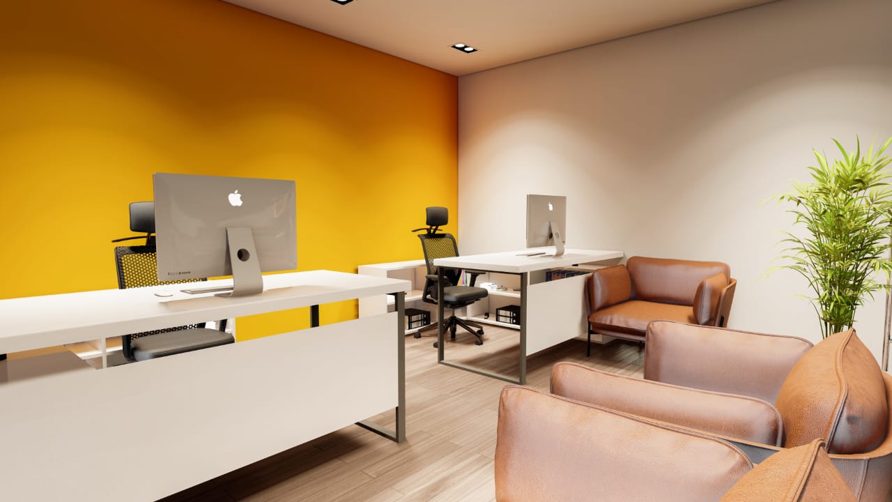 3D Office room Interior Design